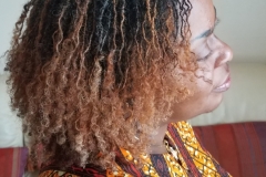 Client P - Sisterlocks with golden ends